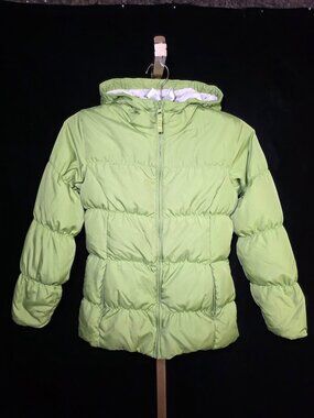Lands' End Youth Down Puffer Jacket in Green S (7-8)